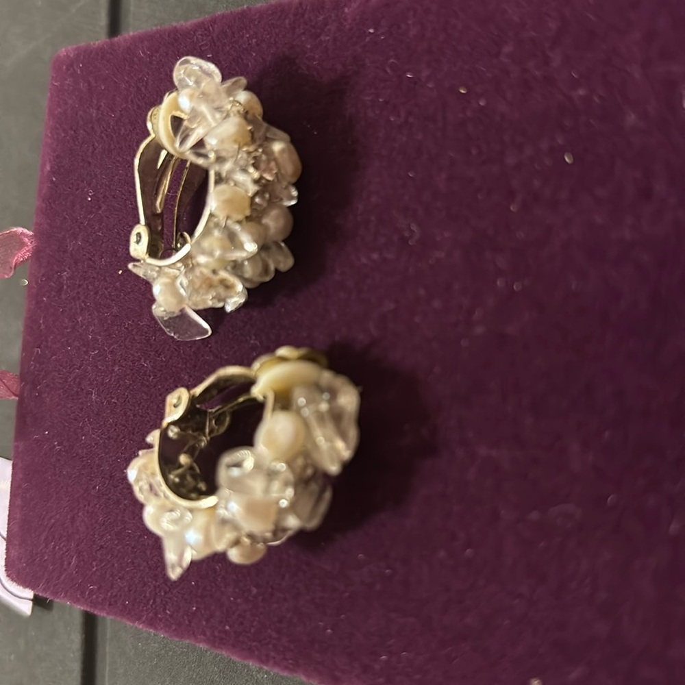White earrings